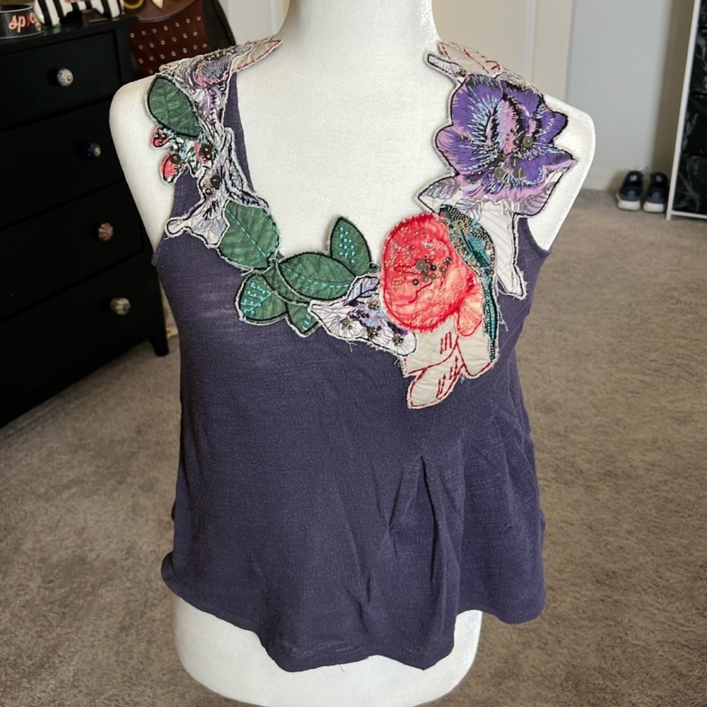 EUC Ric Rac from Anthropologie Purple Tank Top - Extra Small